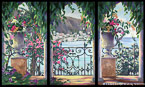 Amalfi Coast  #IMP-006,  Original Acrylic on Canvas,  Sold;  Stretched and Gallery Wrapped Limited Edition Archival Print on Canvas: 36  x 68 inches x 3 canvases is 68 x 108 inches,     $4500-.  Custom   sizes, colors, and commissions are also available.  For more information or to order, please visit our  ABOUT  page or call us at 561-691-1110.