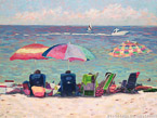 Miami Beach  #IMP-052,  Original Acrylic on Canvas: 30  x  40 inches   $2700;  Stretched and Gallery Wrapped Limited Edition Archival Print on Canvas: 40 x 56 inches   $1590.  Custom  sizes, colors, and commissions are also available.  For more information or to order, please visit our ABOUT page or call us at   561-691-1110.