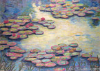Water Lilies  #IMP-064,  Original Acrylic on Canvas: 68  x  96 inches   $11100;  Stretched and Gallery Wrapped Limited Edition Archival Print on Canvas: 40 x 56 inches   $1590.  Custom  sizes, colors, and commissions are also available.  For more information or to order, please visit our ABOUT page or call us at   561-691-1110.