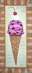 Ice Cream Cone  #JUN-001,  Original Acrylic on Canvas: 30  x  68 inches   $3600;  Stretched and Gallery Wrapped Limited Edition Archival Print on Canvas: 30 x 68 inches   $1590.