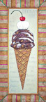 Ice Cream Cone  #JUN-004,  Original Acrylic on Canvas: 30  x  68 inches   $3600;  Stretched and Gallery Wrapped Limited Edition Archival Print on Canvas: 30 x 68 inches   $1590.