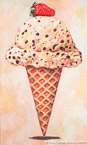Ice Cream Cone  #JUN-026,  Original Acrylic on Canvas: 36  x  60 inches   $3000;  Stretched and Gallery Wrapped Limited Edition Archival Print on Canvas: 36 x 60 inches   $1590.