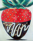 Strawberry  #JUN-005,  Original Acrylic on Canvas: 48  x  60 inches   $6300;  Stretched and Gallery Wrapped Limited Edition Archival Print on Canvas: 40 x 50 inches   $1560.  Custom  sizes, colors, and commissions are also available.  For more information or to order, please visit our ABOUT page or call us at   561-691-1110.
