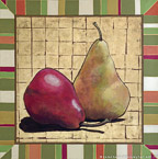 Two Pears  #MSC-084,  Original Acrylic on Canvas: 65  x  65 inches   $4500;  Stretched and Gallery Wrapped Limited Edition Archival Print on Canvas: 40 x 40 inches   $1500.  Custom  sizes, colors, and commissions are also available.  For more information or to order, please visit our ABOUT page or call us at   561-691-1110.