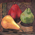 Three Pears  #MSC-067,  Original Acrylic on Canvas: 54  x  54 inches   $5100;  Stretched and Gallery Wrapped Limited Edition Archival Print on Canvas: 40 x 40 inches   $1500.  Custom  sizes, colors, and commissions are also available.  For more information or to order, please visit our ABOUT page or call us at   561-691-1110.