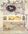 Birds Nest  #MSC-049,  Original Acrylic on Canvas: 48  x  60 inches   $3600;  Stretched and Gallery Wrapped Limited Edition Archival Print on Canvas: 40 x 50 inches   $1560.  Custom  sizes, colors, and commissions are also available.  For more information or to order, please visit our ABOUT page or call us at   561-691-1110.