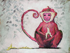 Pink Monkey  #ANF-069,  Original Acrylic on Canvas: 72  x  96 inches (Unstretched Size)   $8100;  Stretched and Gallery Wrapped Limited Edition Archival Print on Canvas: 40 x 56 inches   $1590.  Custom  sizes, colors, and commissions are also available.  For more information or to order, please visit our ABOUT page or call us at   561-691-1110.