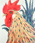 Rooster  #MSC-032,  Original Acrylic on Canvas: 48  x 60 inches,  Sold;  Stretched and Gallery Wrapped Limited Edition Archival Print on Canvas: 40  x 50 inches     $1560-.  Custom   sizes, colors, and commissions are also available.  For more information or to order, please visit our  ABOUT  page or call us at 561-691-1110.