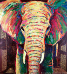 Elephant  #PPR-034,  Original Acrylic on Canvas: 68  x  72 inches   $8100;  Stretched and Gallery Wrapped Limited Edition Archival Print on Canvas: 40 x 44 inches   $1530.  Custom  sizes, colors, and commissions are also available.  For more information or to order, please visit our ABOUT page or call us at   561-691-1110.
