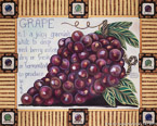 Grapes  #FFV-011,  Original Acrylic on Canvas: 48  x  60 inches   $3600;  Stretched and Gallery Wrapped Limited Edition Archival Print on Canvas: 40 x 50 inches   $1560.  Custom  sizes, colors, and commissions are also available.  For more information or to order, please visit our ABOUT page or call us at   561-691-1110.