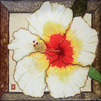 Hibiscus  #PPR-016,  Original Acrylic on Canvas:   x  inches,  Sold;  Stretched and Gallery Wrapped Limited Edition Archival Print on Canvas: 40  x 40 inches     $1500-.  Custom   sizes, colors, and commissions are also available.  For more information or to order, please visit our  ABOUT  page or call us at 561-691-1110.