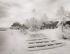 Tropical Beach, Tahiti  #YNS-112.  Infrared Photograph,  Stretched and Gallery Wrapped, Limited Edition Archival Print on Canvas:  56 x 40 inches, $1590.  Custom Proportions and Sizes are Available.  For more information or to order please visit our ABOUT page or call us at 561-691-1110.