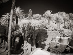Guell Park, Barcelona Spain #YNG-580.  Infrared Photograph,  Stretched and Gallery Wrapped, Limited Edition Archival Print on Canvas:  56 x 40 inches, $1590.  Custom Proportions and Sizes are Available.  For more information or to order please visit our ABOUT page or call us at 561-691-1110.