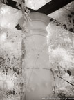 Garden Column, Capri Italy #YNG-871.  Infrared Photograph,  Stretched and Gallery Wrapped, Limited Edition Archival Print on Canvas:  40 x 40 inches, $1500.  Custom Proportions and Sizes are Available.  For more information or to order please visit our ABOUT page or call us at 561-691-1110.