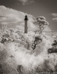 Lighthouse , Jupiter  #YNG-609.  Infrared Photograph,  Stretched and Gallery Wrapped, Limited Edition Archival Print on Canvas:  40 x 50 inches, $1560.  Custom Proportions and Sizes are Available.  For more information or to order please visit our ABOUT page or call us at 561-691-1110.