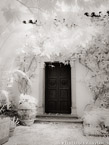 Doorway , Palm Beach #YNL-308.  Infrared Photograph,  Stretched and Gallery Wrapped, Limited Edition Archival Print on Canvas:  40 x 56 inches, $1590.  Custom Proportions and Sizes are Available.  For more information or to order please visit our ABOUT page or call us at 561-691-1110.