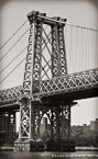 Manhattan Bridge, New York #YNL-357.  Black-White Photograph,  Stretched and Gallery Wrapped, Limited Edition Archival Print on Canvas:  40 x 68 inches, $1620.  Custom Proportions and Sizes are Available.  For more information or to order please visit our ABOUT page or call us at 561-691-1110.