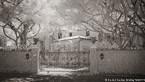 Gate , Palm Beach #YNL-115.  Infrared Photograph,  Stretched and Gallery Wrapped, Limited Edition Archival Print on Canvas:  72 x 40 inches, $1620.  Custom Proportions and Sizes are Available.  For more information or to order please visit our ABOUT page or call us at 561-691-1110.