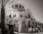 Church , Santorini Greece #YNL-515.  Infrared Photograph,  Stretched and Gallery Wrapped, Limited Edition Archival Print on Canvas:  50 x 40 inches, $1560.  Custom Proportions and Sizes are Available.  For more information or to order please visit our ABOUT page or call us at 561-691-1110.