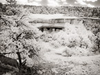 Mesa Verde, Colorado  #YNG-599.  Infrared Photograph,  Stretched and Gallery Wrapped, Limited Edition Archival Print on Canvas:  56 x 40 inches, $1590.  Custom Proportions and Sizes are Available.  For more information or to order please visit our ABOUT page or call us at 561-691-1110.