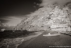 Beach , Positano Italy #YNL-888.  Infrared Photograph,  Stretched and Gallery Wrapped, Limited Edition Archival Print on Canvas:  60 x 40 inches, $1590.  Custom Proportions and Sizes are Available.  For more information or to order please visit our ABOUT page or call us at 561-691-1110.