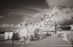 Beach , Positano Italy #YNL-892.  Infrared Photograph,  Stretched and Gallery Wrapped, Limited Edition Archival Print on Canvas:  60 x 40 inches, $1590.  Custom Proportions and Sizes are Available.  For more information or to order please visit our ABOUT page or call us at 561-691-1110.