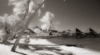 Tropical Beach, Bora Bora #YNL-707.  Infrared Photograph,  Stretched and Gallery Wrapped, Limited Edition Archival Print on Canvas:  72 x 40 inches, $1620.  Custom Proportions and Sizes are Available.  For more information or to order please visit our ABOUT page or call us at 561-691-1110.