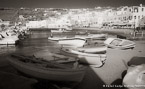 Marina , Mykonos Greece #YNL-532.  Infrared Photograph,  Stretched and Gallery Wrapped, Limited Edition Archival Print on Canvas:  68 x 40 inches, $1620.  Custom Proportions and Sizes are Available.  For more information or to order please visit our ABOUT page or call us at 561-691-1110.