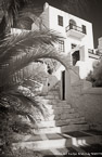 Stairs , Mykonos Greece #YNL-539.  Infrared Photograph,  Stretched and Gallery Wrapped, Limited Edition Archival Print on Canvas:  40 x 60 inches, $1590.  Custom Proportions and Sizes are Available.  For more information or to order please visit our ABOUT page or call us at 561-691-1110.