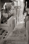 Via , Mykonos Greece #YNL-546.  Infrared Photograph,  Stretched and Gallery Wrapped, Limited Edition Archival Print on Canvas:  40 x 60 inches, $1590.  Custom Proportions and Sizes are Available.  For more information or to order please visit our ABOUT page or call us at 561-691-1110.