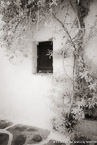 Window , Mykonos Greece #YNL-550.  Infrared Photograph,  Stretched and Gallery Wrapped, Limited Edition Archival Print on Canvas:  40 x 60 inches, $1590.  Custom Proportions and Sizes are Available.  For more information or to order please visit our ABOUT page or call us at 561-691-1110.