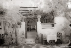Cafe , Mykonos Greece #YNL-552.  Infrared Photograph,  Stretched and Gallery Wrapped, Limited Edition Archival Print on Canvas:  60 x 40 inches, $1590.  Custom Proportions and Sizes are Available.  For more information or to order please visit our ABOUT page or call us at 561-691-1110.