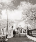 Gate , Palm Beach #YNL-971.  Infrared Photograph,  Stretched and Gallery Wrapped, Limited Edition Archival Print on Canvas:  40 x 48 inches, $1560.  Custom Proportions and Sizes are Available.  For more information or to order please visit our ABOUT page or call us at 561-691-1110.